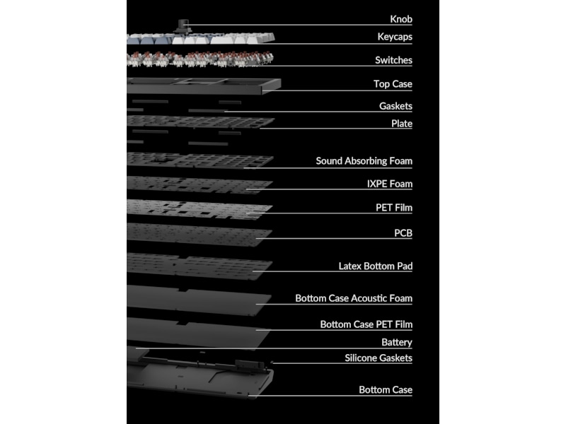 Keychron Q6 MAX 100% Trådløst Tastatur Brown Switches Gamingtastatur