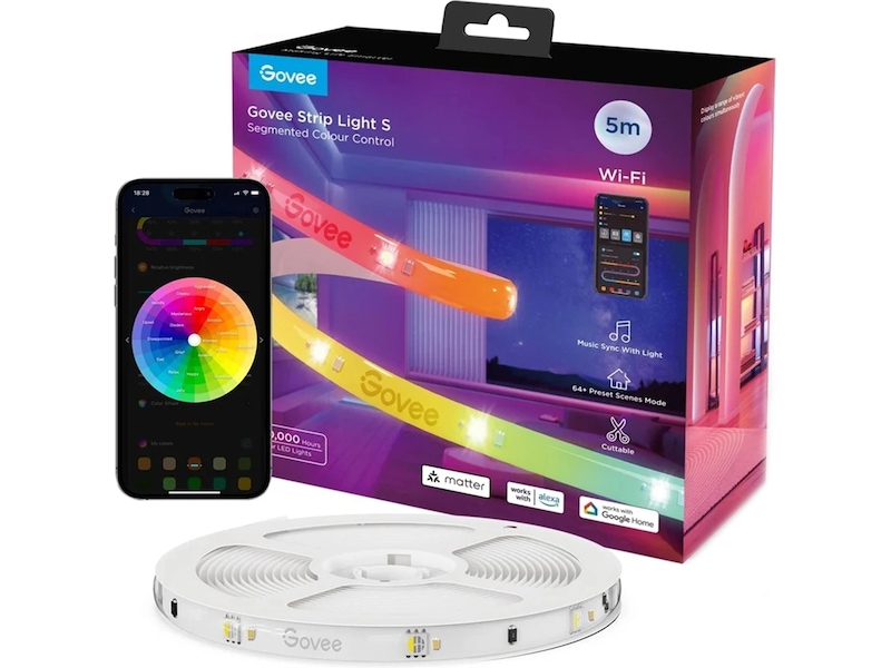 Govee RGBIC LED Lightstrip - 5 meter Led strips & underholdning