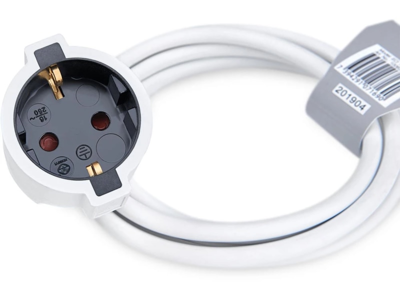 Andersson Skjøteledning 2m (hvit) Skjøtekabel & forgrener