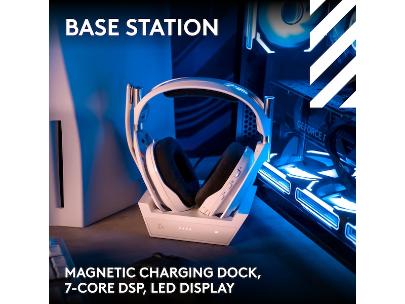 Logitech Astro A50 Lightspeed Trådløst Gamingheadset (hvit) Gaming headset