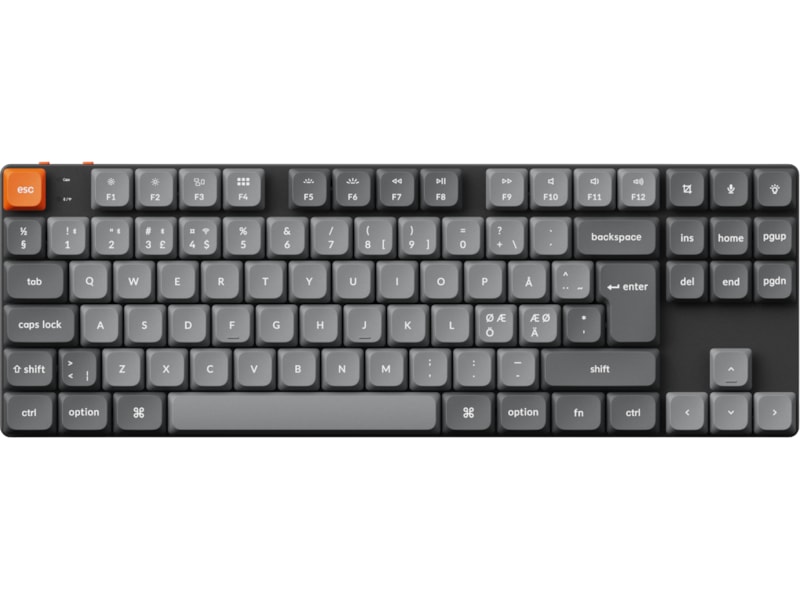 Keychron K1 MAX QMK/VIA Gateron Brown trådløst gamingtastatur Gamingtastatur