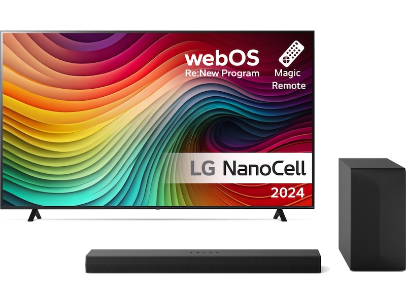 LG 55'' NANO 81 4K TV (2024) 55NANO81T6A + Lydplanke 50 - 59 tommer TV