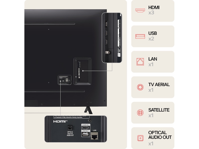 LG 65'' NANO 81 4K TV (2024) 65NANO81T6A + Lydplanke 60 - 69 tommer TV