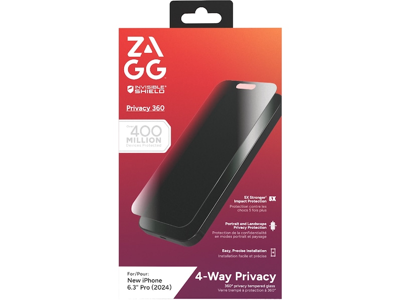 InvisibleShield Glass Elite iPhone 16 Pro Privacy 360 Skjermbeskytter Skjermbeskyttelse