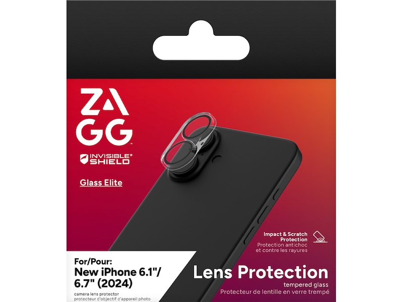 InvisibleShield Elite iPhone 16/16 Plus Linsebeskytter Skjermbeskyttelse