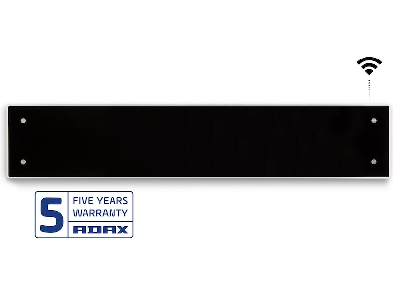 Adax Clea L WiFi panelovn glass lav 1000W (sort) Panelovner