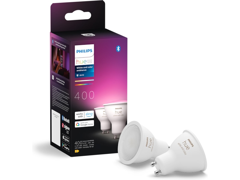 Philips Hue White & Color Ambiance GU10 2PK Lyspærer & LED-pærer