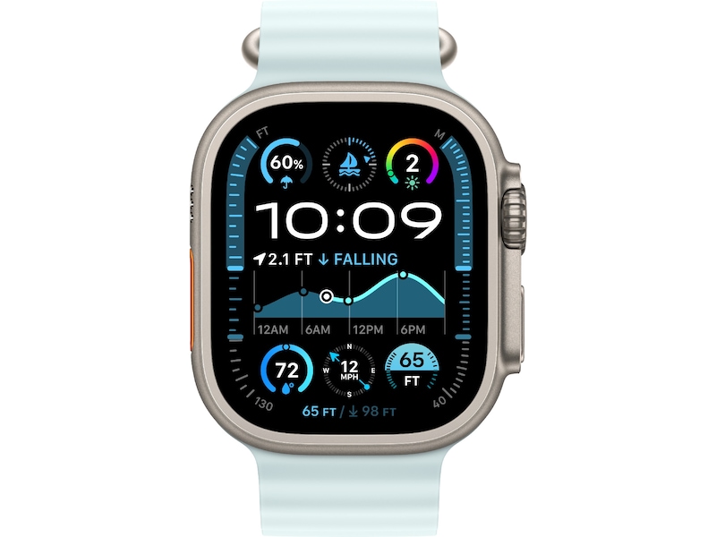 Apple Watch 49mm Natural Titanium Ocean Band Extension (ice blue) Reim