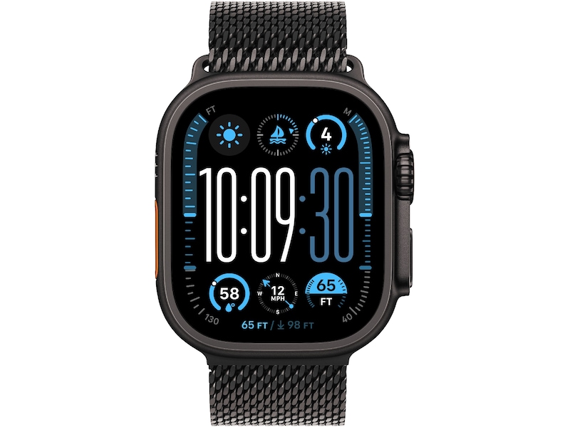 Apple Watch 49mm Titanium Milanese Loop (black) Reim