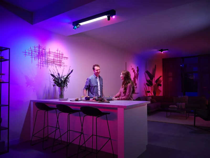 Philips Hue Centris taklampe med 4 spotlys (sort) Taklampe