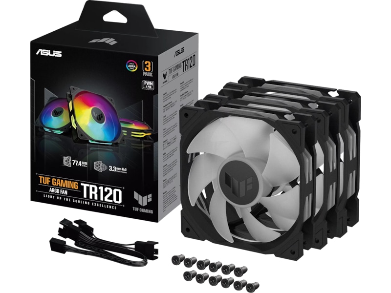 Asus TUF Gaming TR120 ARGB Vifte 3pk (sort) Vifter