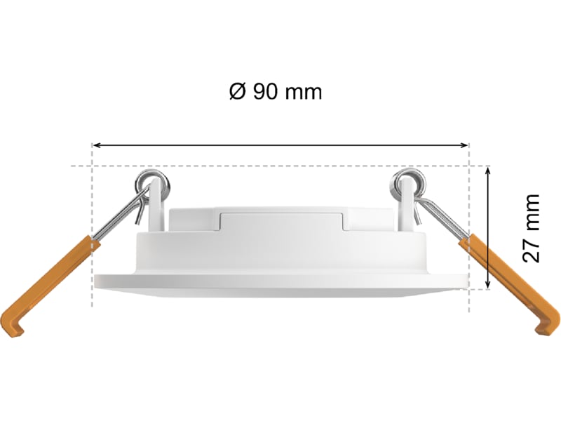 Philips Hue Slim innfelt spotlight 90 mm (hvit) 3pk Taklampe