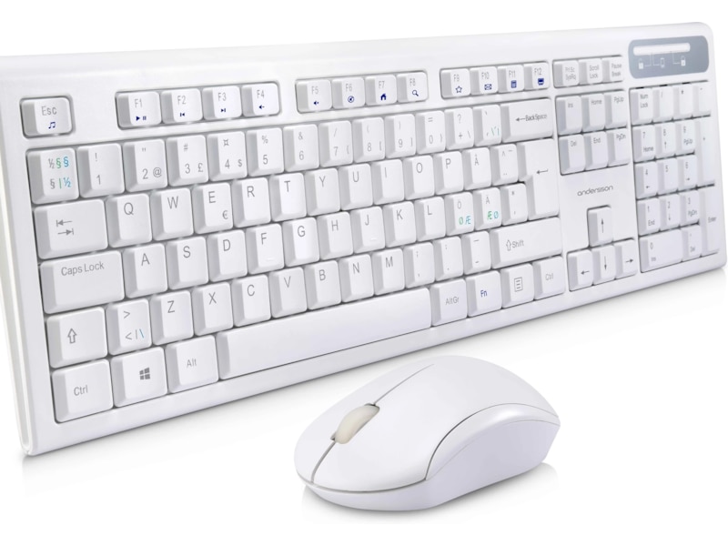 Andersson trådløst tastatur og mus med stille knapper Mus & tastatur -kombipakker