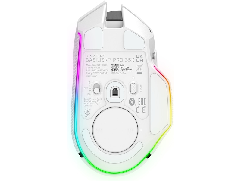 Razer Basilisk V3 PRO 35K trådløs ergonomisk gamingmus (hvit) Gamingmus