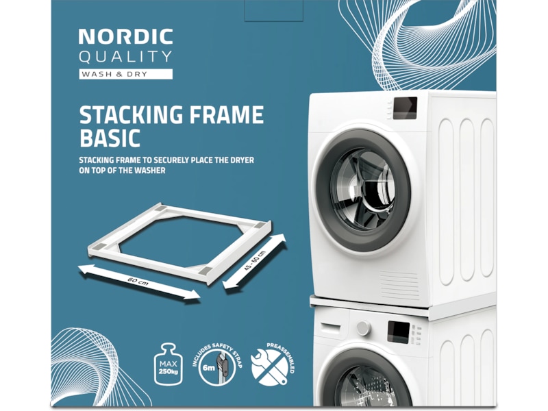 Nordic Quality Stableramme basic, tynn Tilbehør til vaskemaskin og tørketrommel