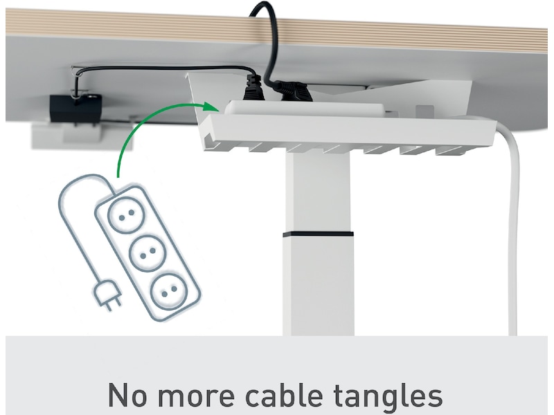 Leitz Ergo Hev-Senk Skrivebord, elektrisk, med påminnelse om å stå opp Skrivebord