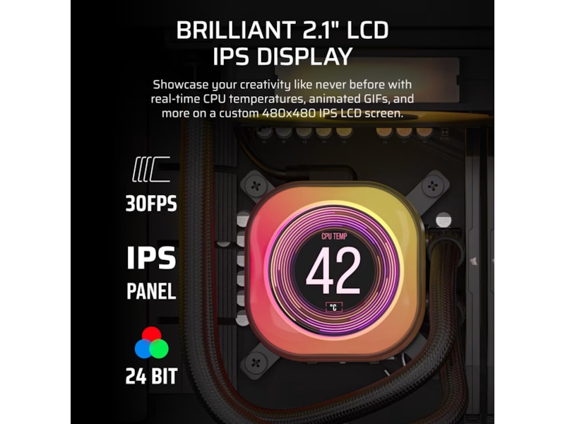Corsair iCUE LINK TITAN 360 RX LCD AIO Kjøler (sort) CPU - Vannkjøling