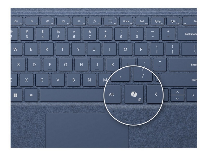 Microsoft Surface Pro Keyboard med oppbevaring til pen (platina) Tastatur og stylus