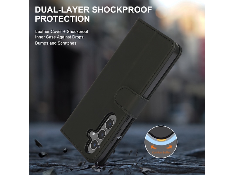 iiglo Galaxy S25+ Lommebokdeksel (sort) Deksel til mobiltelefon