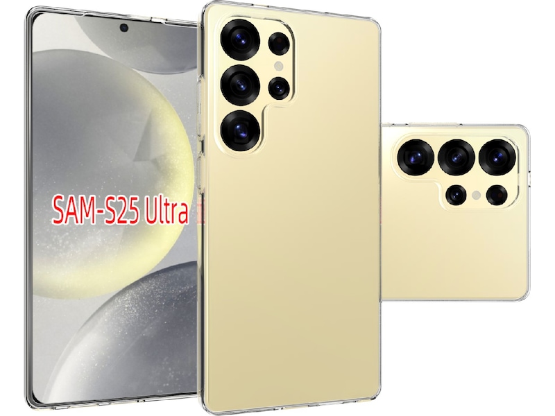 iiglo Galaxy S25 Ultra Silikondeksel (gjennomsiktig) Deksel til mobiltelefon