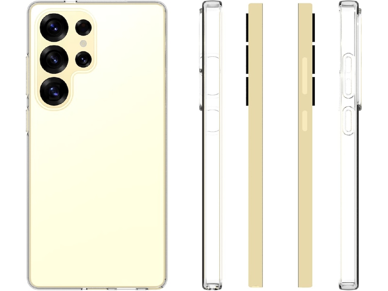 iiglo Galaxy S25 Ultra Silikondeksel (gjennomsiktig) Deksel til mobiltelefon