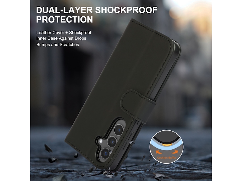 iiglo Galaxy S25 Lommebokdeksel (sort) Deksel til mobiltelefon