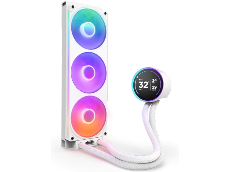NZXT Kraken 360 Elite V2 2024 RGB Kjøler (hvit) CPU - Vannkjøling