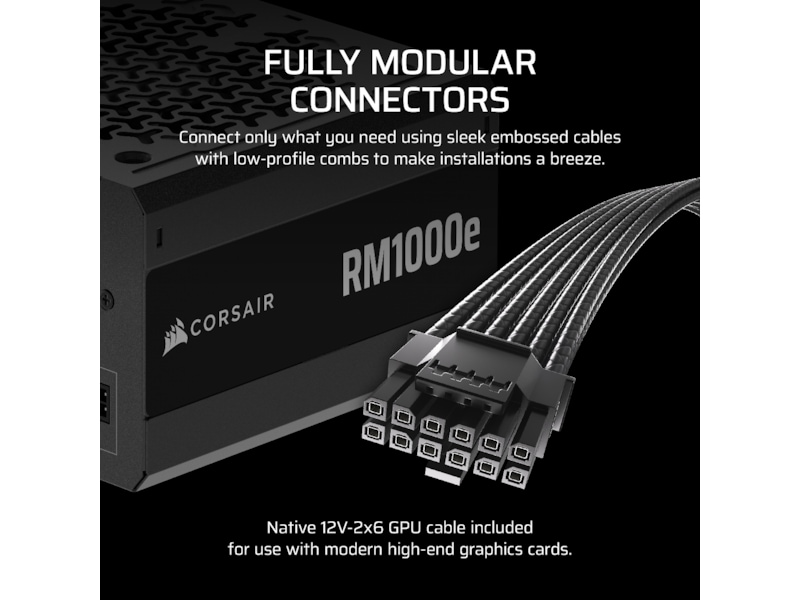 Corsair RMe Series RM1000e PSU (sort) Enheter