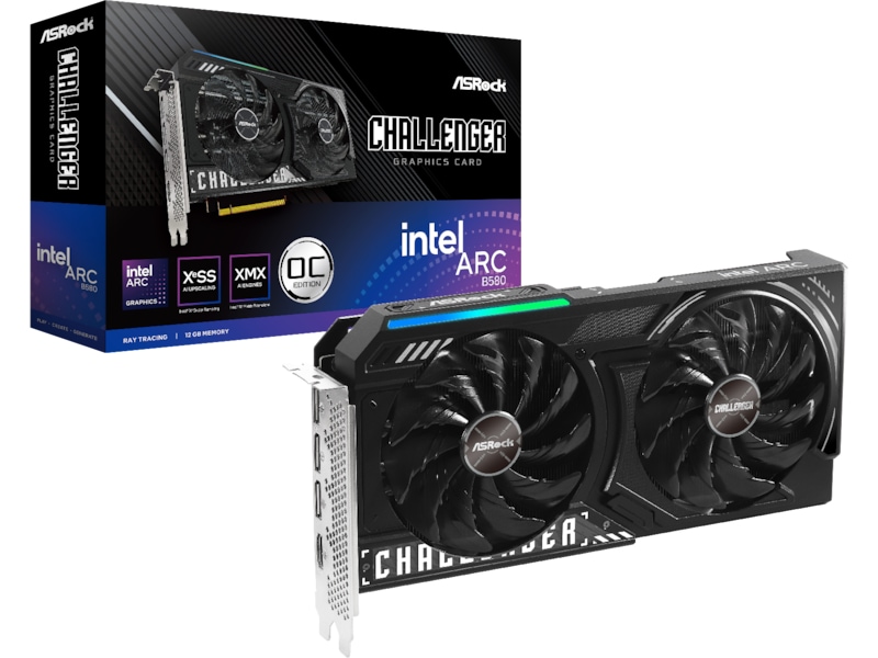 ASRock Intel Arc B580 Challenger OC Skjermkort