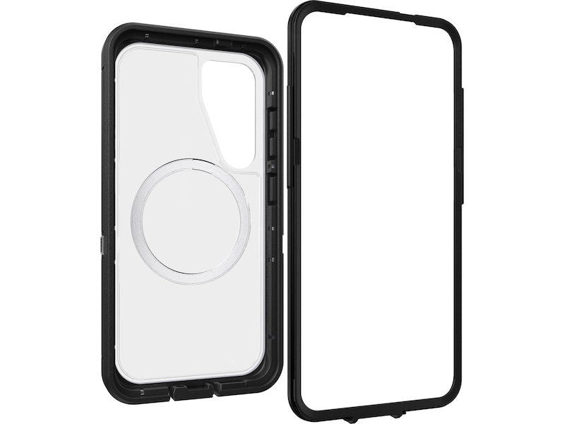 OtterBox Galaxy S25 Defender XT deksel (gjennomsiktig/sort) Deksel til mobiltelefon