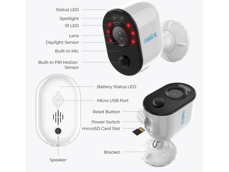 Reolink Home Hub med 2x B310 overvåkningskamera Overvåkningskameraer