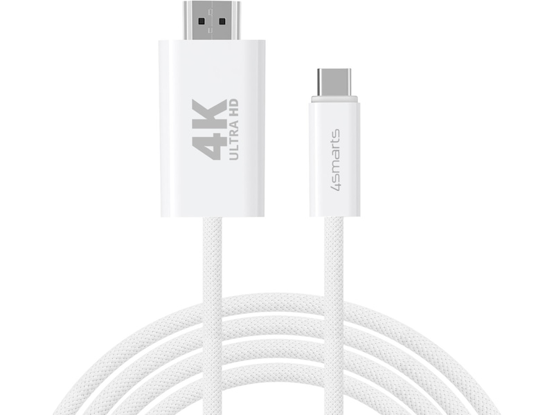 4smarts USB-C til HDMI kabel 2m (hvit) USB-kabler
