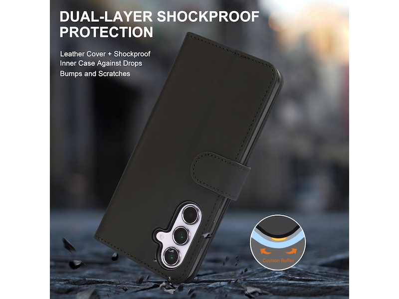 iiglo Galaxy A56 Lommebokdeksel (sort) Deksel til mobiltelefon