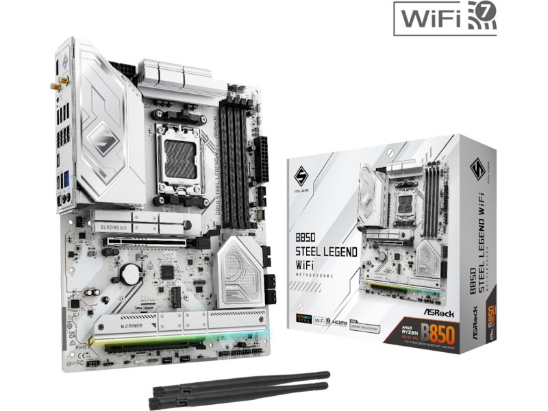 ASRock B850 Steel Legend WiFi Hovedkort AMD Socket