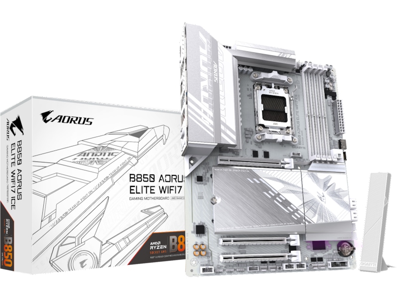 Gigabyte B850 AORUS ELITE WF7 ICE Hovedkort AMD Socket
