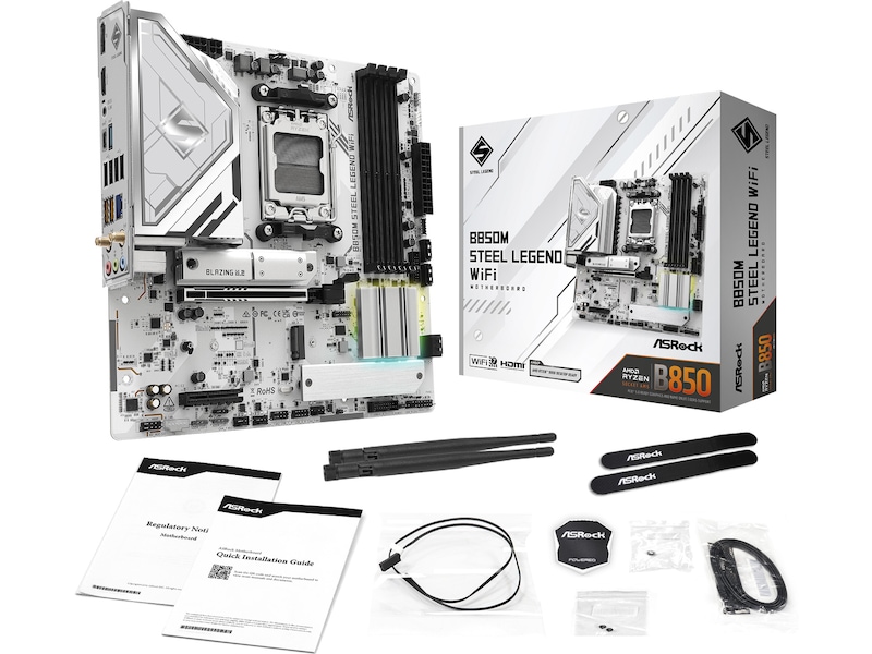 ASRock B850M Steel Legend WiFi Hovedkort AMD Socket