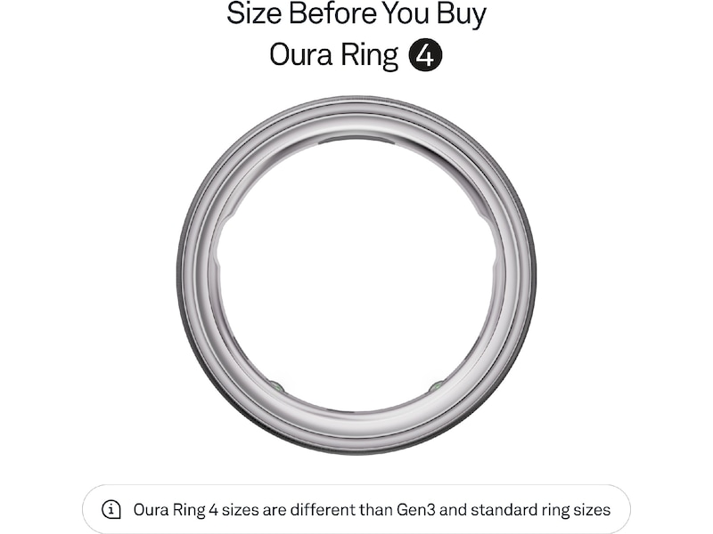 Oura Ring 4 Smart Ring str. 5 (børstet sølv) Smart ring