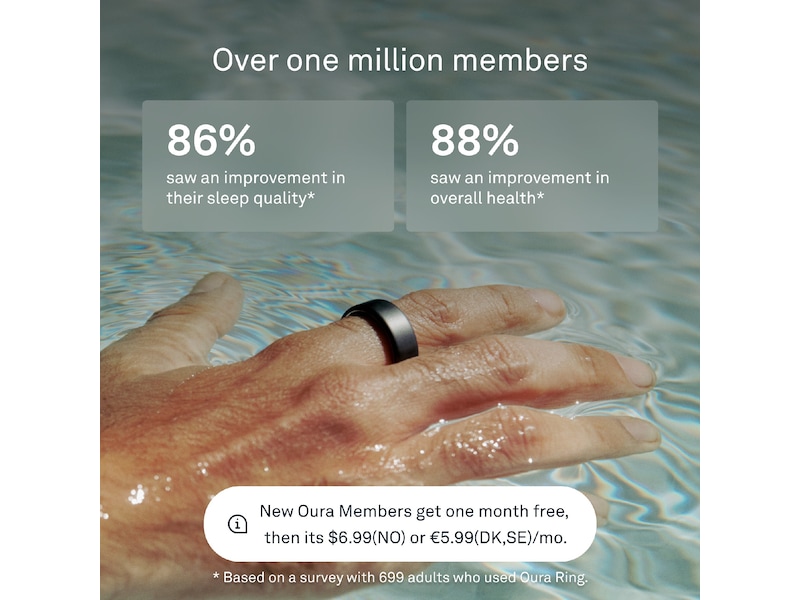 Oura Ring 4 Smart Ring str. 8 (stealth) Smart ring