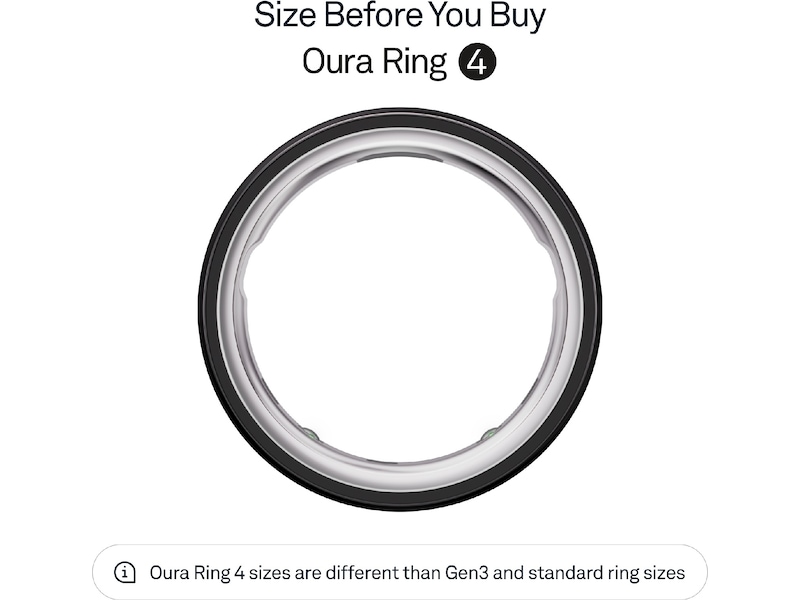 Oura Ring 4 Smart Ring str. 8 (sort) Smart ring
