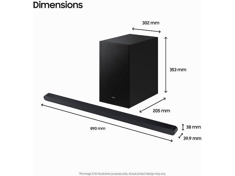 Samsung HW-S710D soundbar med subwoofer (sort) -B-Grade Demo DVD/Hi-Fi/stereo