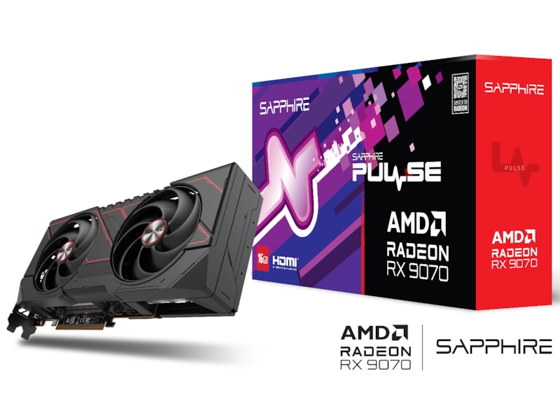 Sapphire PULSE AMD Radeon RX 9070 Gaming Skjermkort