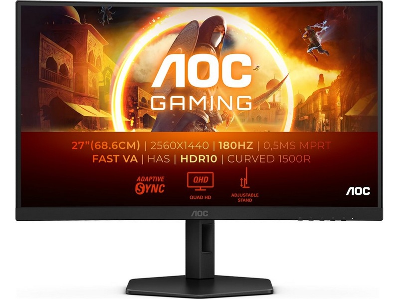 AOC 27" curved gamingskjerm CQ27G4X -B-Grade Demo skjermer