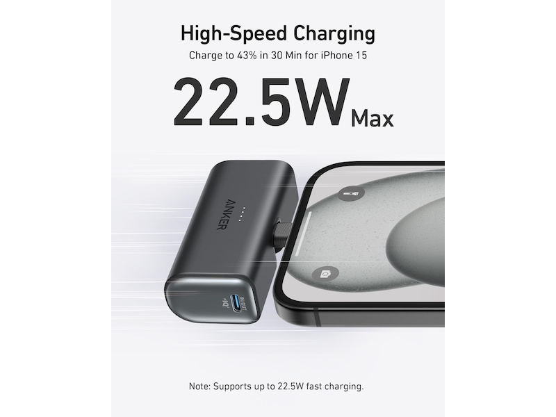 Anker Nano Powerbank 5000mAh (sort) Powerbank