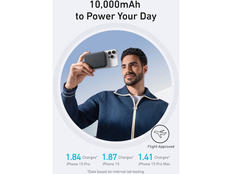 Anker MagGo Powerbank 10.000mAh (sort) Powerbank