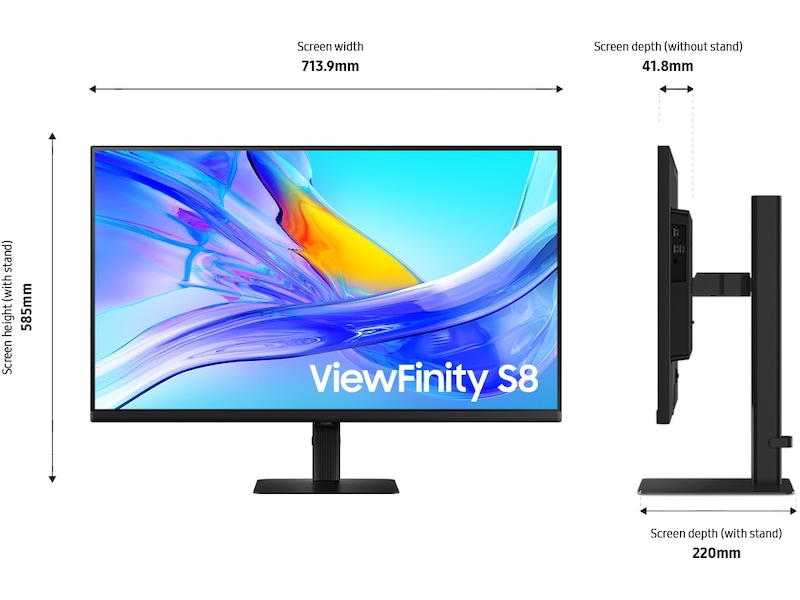 Samsung 32" ViewFinity S8 4K skjerm S32D800 Skjermer