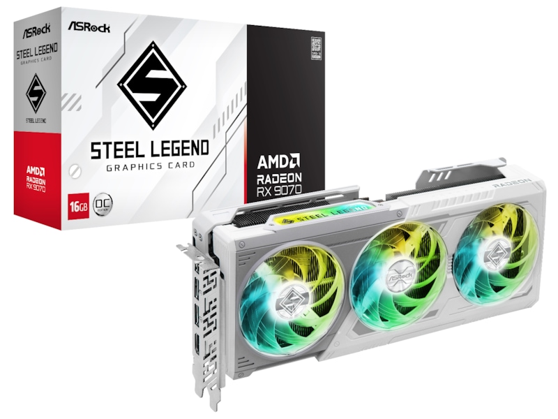 ASRock AMD Radeon RX 9070 Steel Legend OC Skjermkort