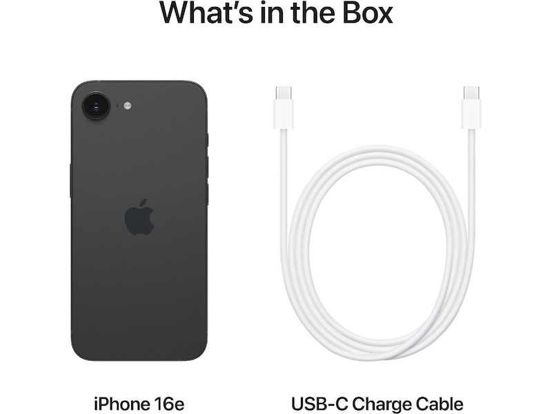 iPhone 16e 512GB (sort) Mobiltelefoner