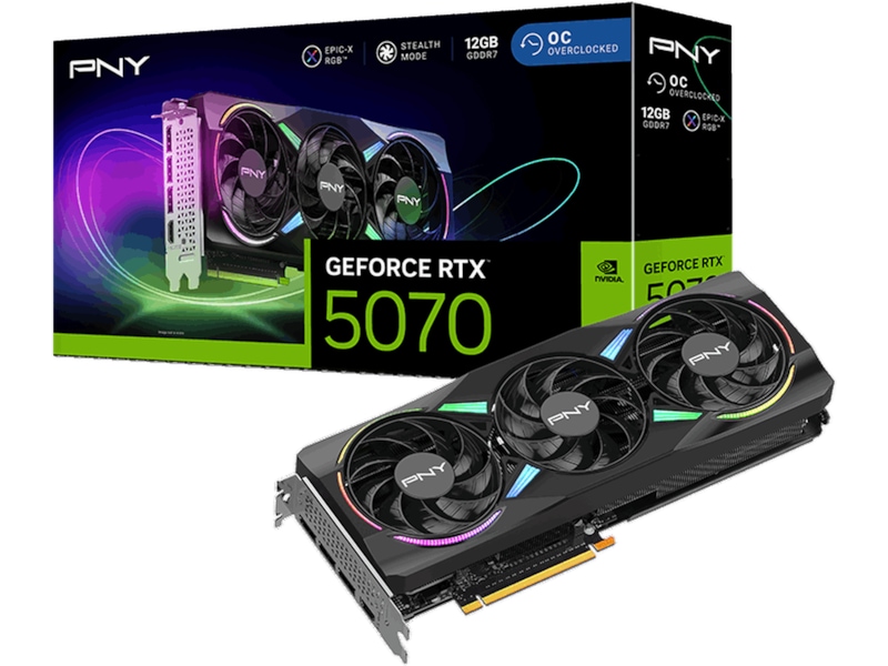 PNY GeForce RTX 5070 ARGB OC Skjermkort