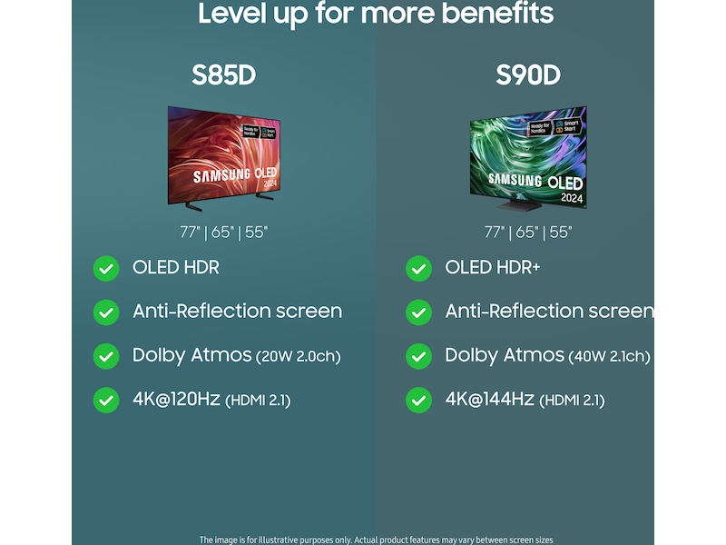 Samsung 55" S85D 4K OLED Smart TV TQ55S85D 50 - 59 tommer TV