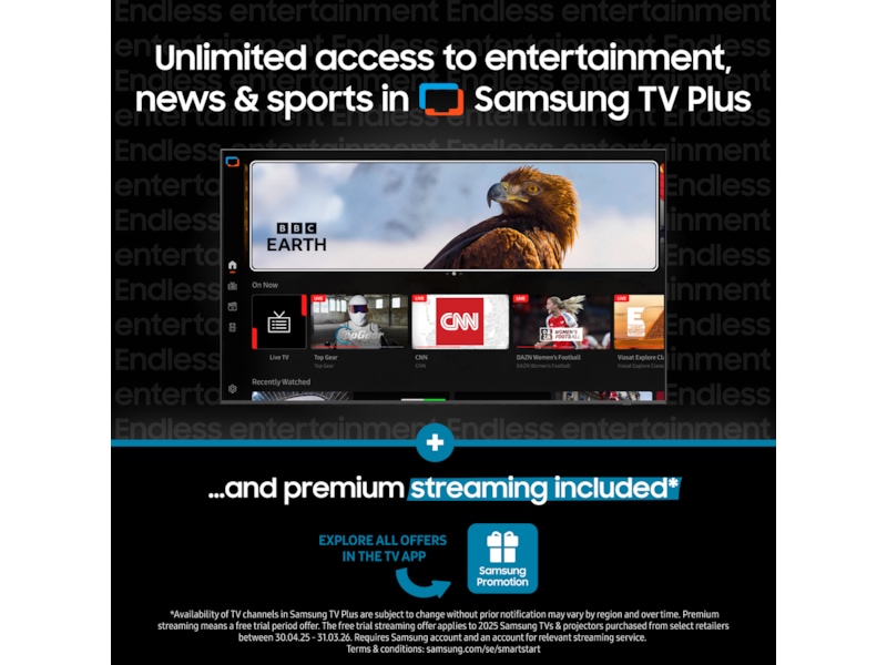 Samsung 55" QN90F Neo QLED 4K Mini LED Smart TV (2025) 50 - 59 tommer TV